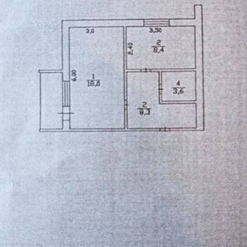 Продается 1-комнатная квартира, 38,4 м²