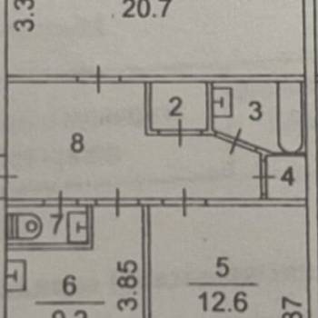 Продается 1-комнатная квартира, 59,1 м²