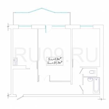 Сдается 2-х комнатная квартира, 63 м²