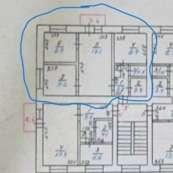 Продается 3-х комнатная квартира, 53,3 м²