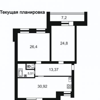 Продается 2-х комнатная квартира, 109,5 м²