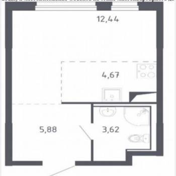 Продается 1-комнатная квартира, 26 м²