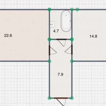 Продается 1-комнатная квартира, 50 м²