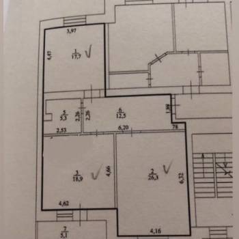 Продается 2-х комнатная квартира, 82 м²