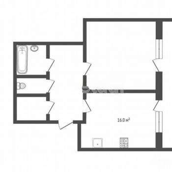 Продается 1-комнатная квартира, 49,8 м²