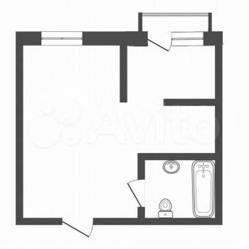 Продается 1-комнатная квартира, 24,9 м²
