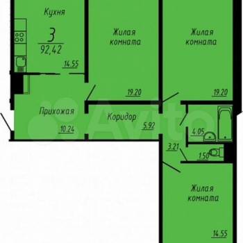 Продается 3-х комнатная квартира, 92,4 м²