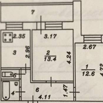 Продается 2-х комнатная квартира, 43 м²