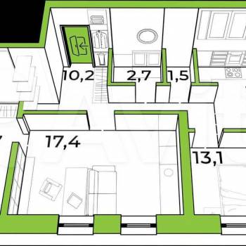 Продается 3-х комнатная квартира, 70 м²