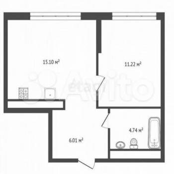 Продается 1-комнатная квартира, 37,7 м²