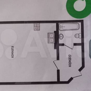 Продается 1-комнатная квартира, 39 м²