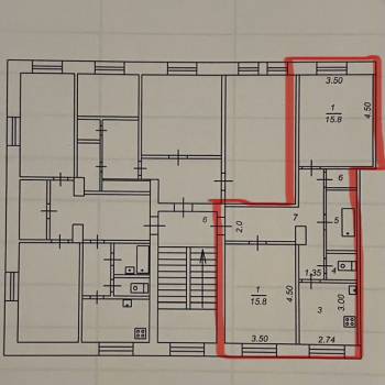 Продается 2-х комнатная квартира, 61 м²