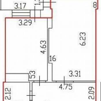 Продается 1-комнатная квартира, 54 м²