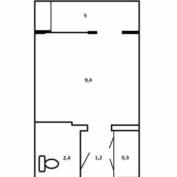 Продается 1-комнатная квартира, 13,3 м²