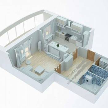 Продается 1-комнатная квартира, 65 м²