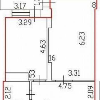 Продается 1-комнатная квартира, 54 м²