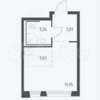 Продается 1-комнатная квартира, 19 м²