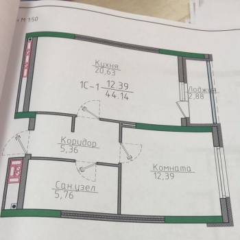 Продается 2-х комнатная квартира, 44 м²