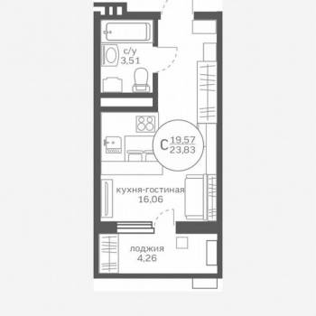 Продается 1-комнатная квартира, 24 м²