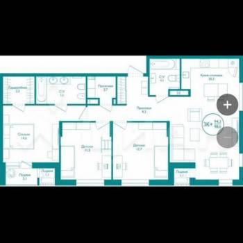 Продается 3-х комнатная квартира, 93,5 м²