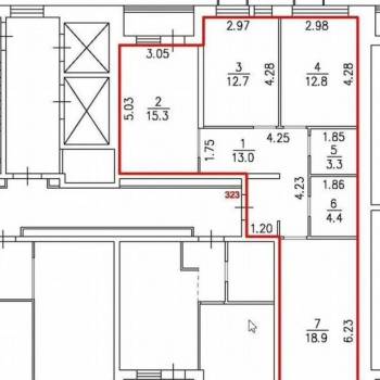 Сдается Многокомнатная квартира, 80 м²