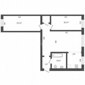 Продается 3-х комнатная квартира, 56 м²