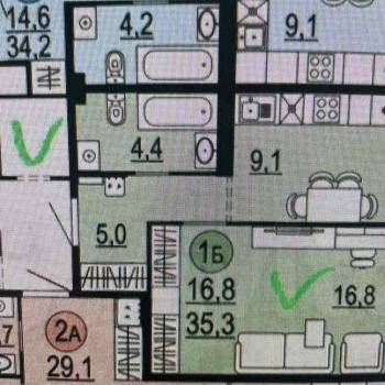 Сдается 1-комнатная квартира, 37 м²