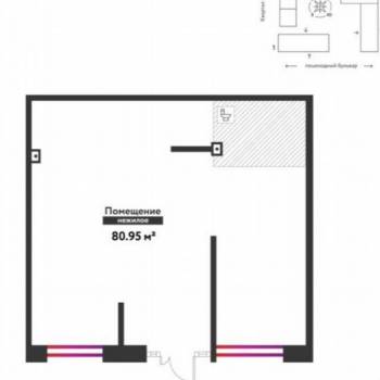 Сдается Нежилое помещение, 80,1 м²
