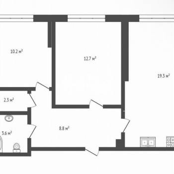 Продается 2-х комнатная квартира, 56 м²