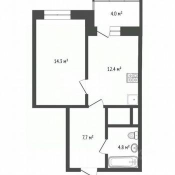 Продается 1-комнатная квартира, 39,2 м²