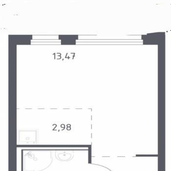 Сдается 1-комнатная квартира, 23,3 м²