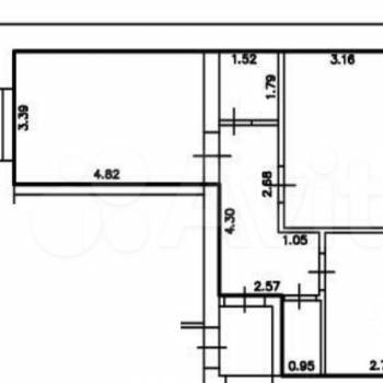 Продается 2-х комнатная квартира, 53,1 м²
