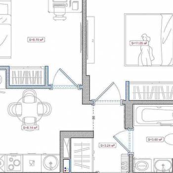 Сдается 2-х комнатная квартира, 35 м²