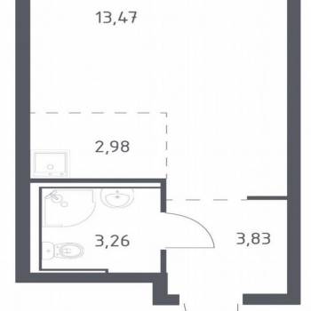 Сдается 1-комнатная квартира, 23,3 м²