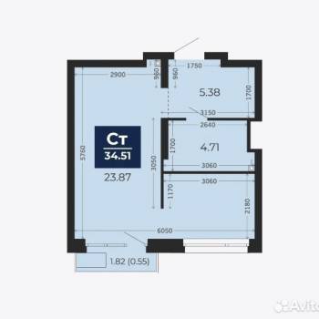 Продается 1-комнатная квартира, 33,2 м²