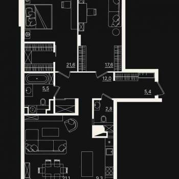 Продается 3-х комнатная квартира, 96,5 м²