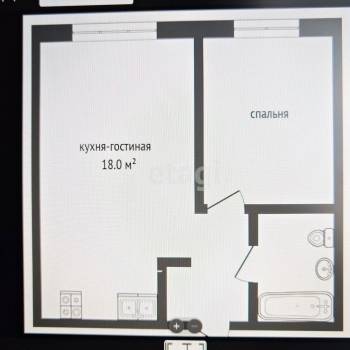 Продается 1-комнатная квартира, 37 м²