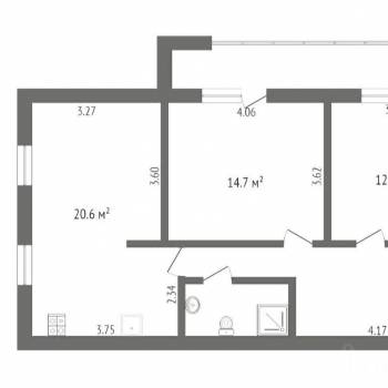 Продается 2-х комнатная квартира, 67,4 м²