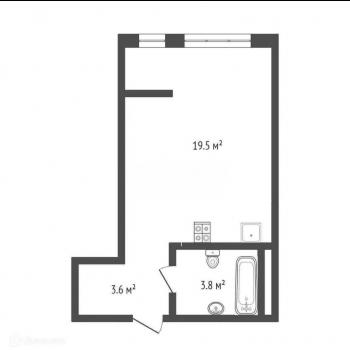 Продается 1-комнатная квартира, 27,2 м²