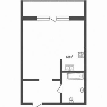 Продается 1-комнатная квартира, 28,7 м²