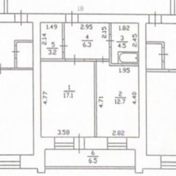 Продается 1-комнатная квартира, 43,8 м²