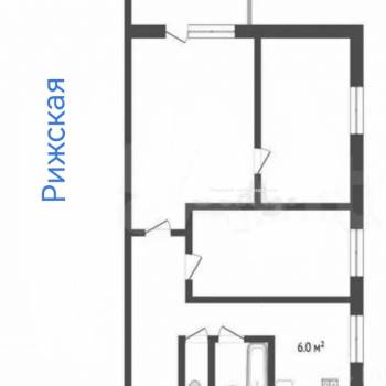 Продается 3-х комнатная квартира, 50 м²