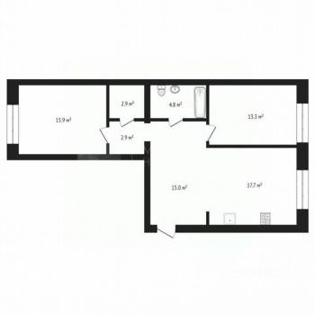 Продается 2-х комнатная квартира, 70 м²