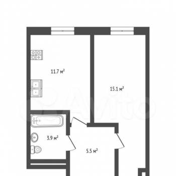 Сдается 1-комнатная квартира, 36,7 м²
