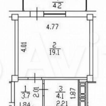 Продается 1-комнатная квартира, 26,8 м²