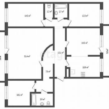 Продается Многокомнатная квартира, 129,8 м²