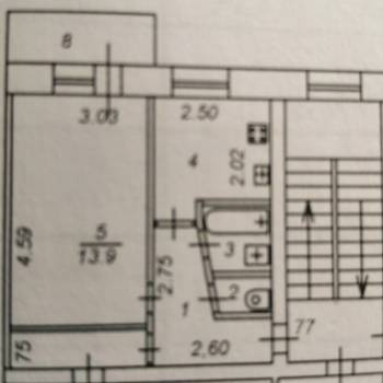 Продается 2-х комнатная квартира, 43,3 м²