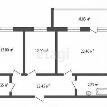Сдается Многокомнатная квартира, 78 м²