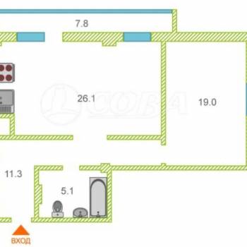 Продается 2-х комнатная квартира, 70 м²