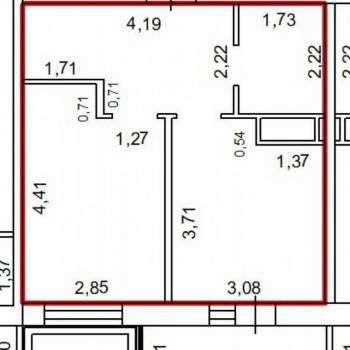 Продается 1-комнатная квартира, 34,1 м²
